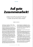 Vorschauseite 1: Auf gute Zusammenarbeit!