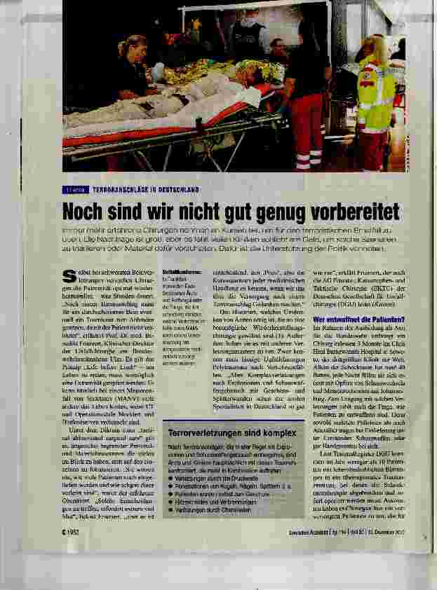 Vorschauseite 1: Noch sind wir nicht gut genug vorbereitet