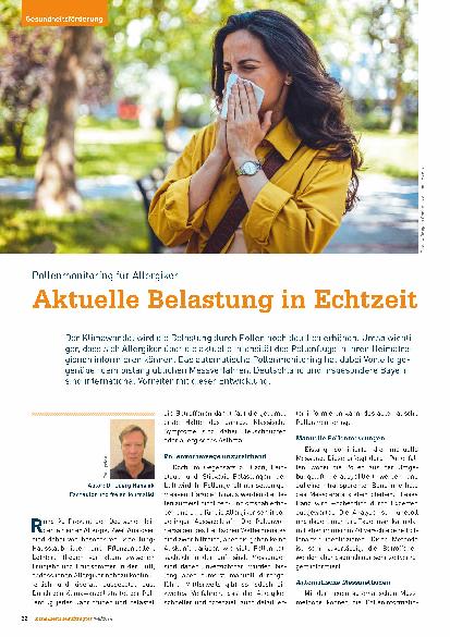 Vorschauseite 1: Pollenmonitoring für Allergiker: Aktuelle Belastung in Echtzeit