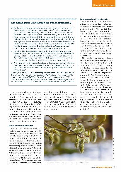 Vorschauseite 2: Pollenmonitoring für Allergiker: Aktuelle Belastung in Echtzeit