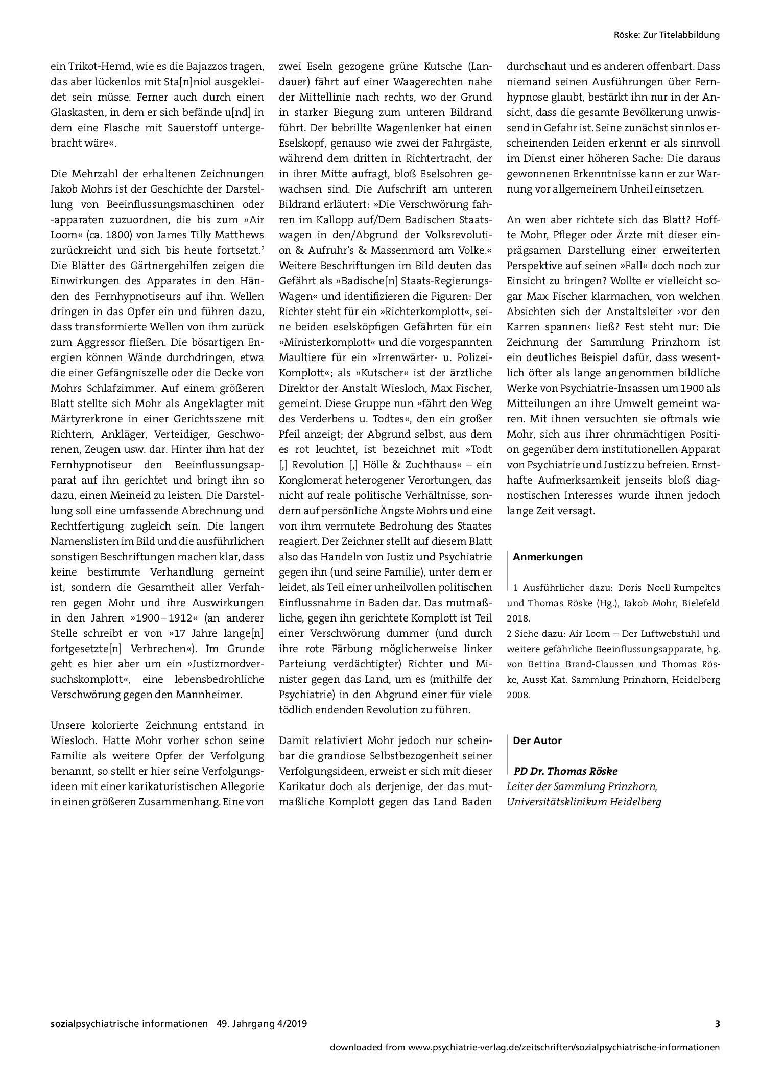 Vorschauseite 2: Zur Titelabbildung: Ein Komplott von Justiz, Politik und Psychiatrie