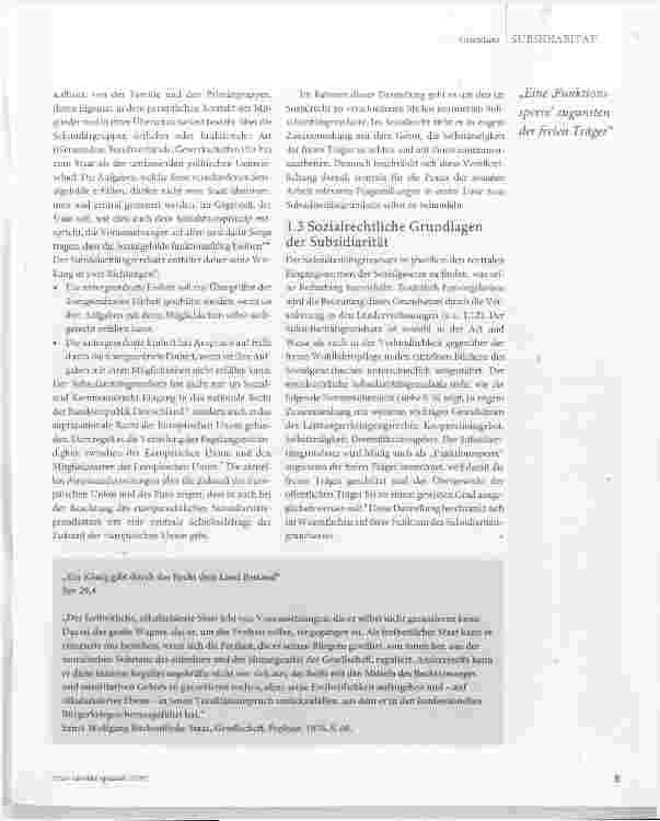 Vorschauseite 2: Welche Rechte gibt der Subsidiaritätsgrundsatz der freien Wohlfahrtspflege?