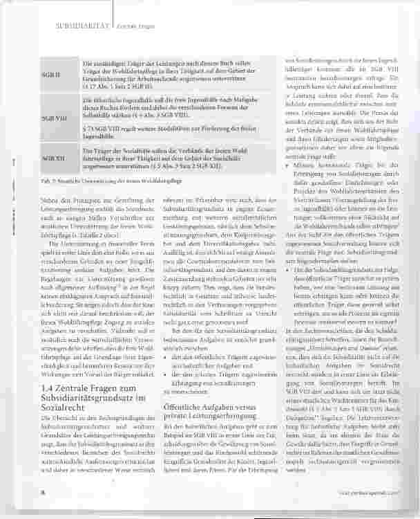 Vorschauseite 5: Welche Rechte gibt der Subsidiaritätsgrundsatz der freien Wohlfahrtspflege?