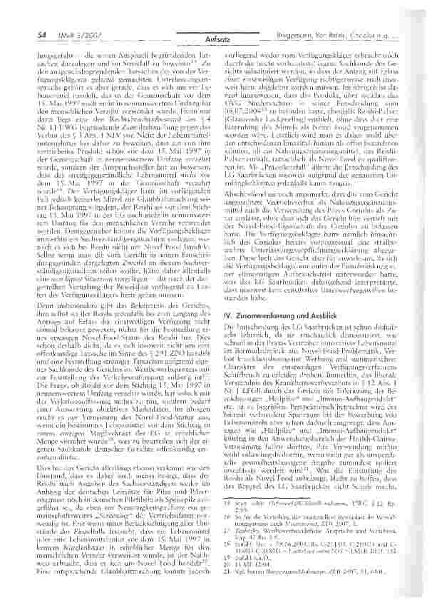 Vorschauseite 3: Von Reishi, Coriolus und anderen Heilpilzen -Anmerkung zum Urteil des LG Saarbrücken vom 26.04.2006