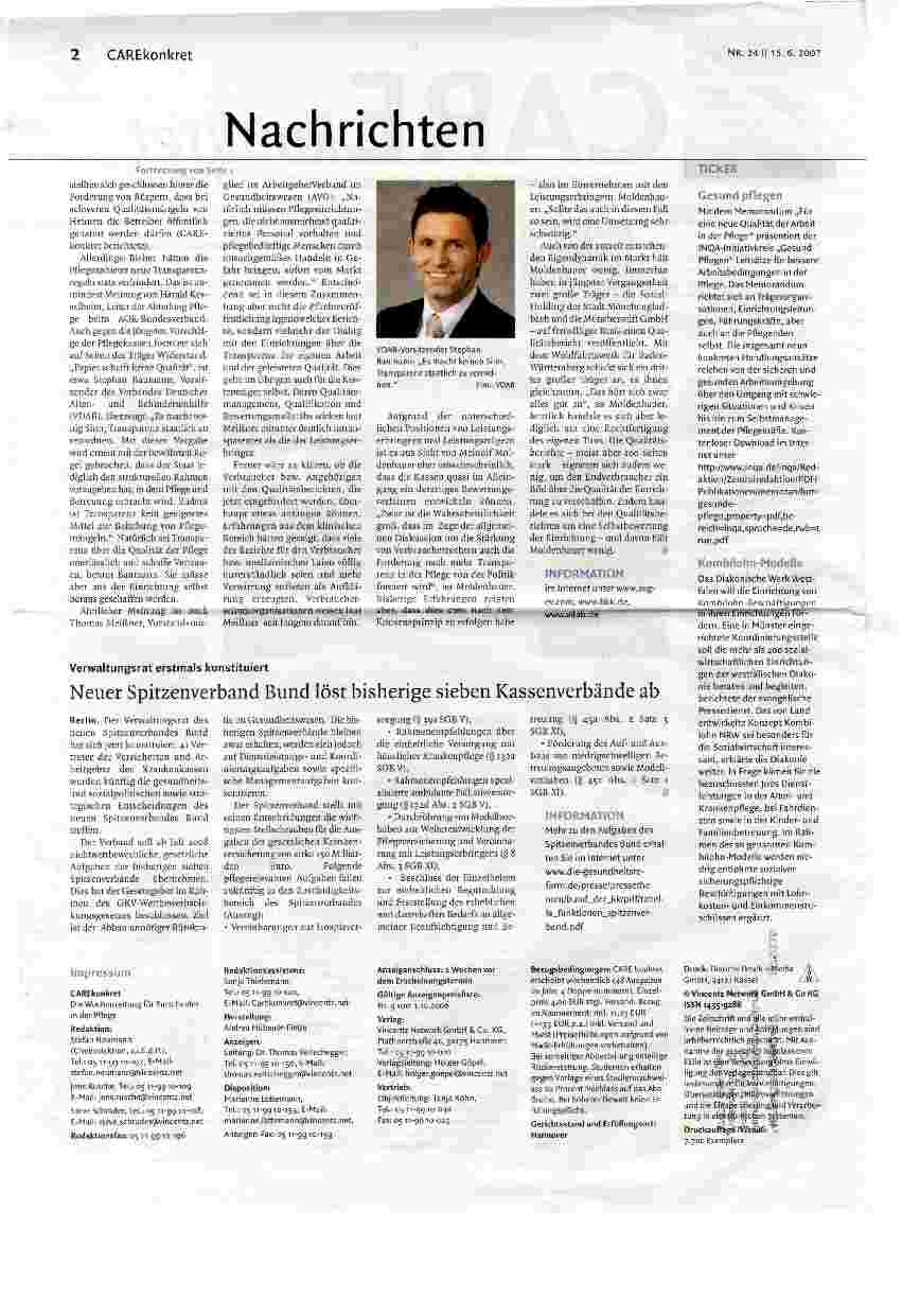 Vorschauseite 2: Kassen fordern mehr Transparenz