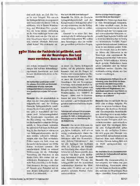 Vorschauseite 2: Mit großer Dynamik zu neuen Therapiekonzepten
