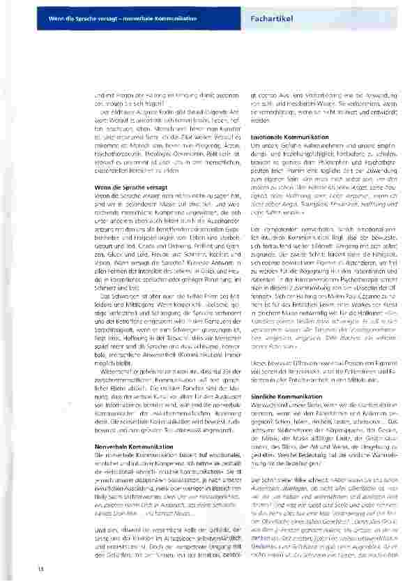 Vorschauseite 2: Wenn die Sprache versagt -nonverbale Kommunikation