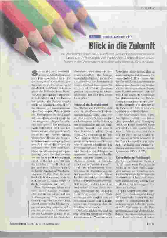 Vorschauseite 1: Blick in die Zukunft
