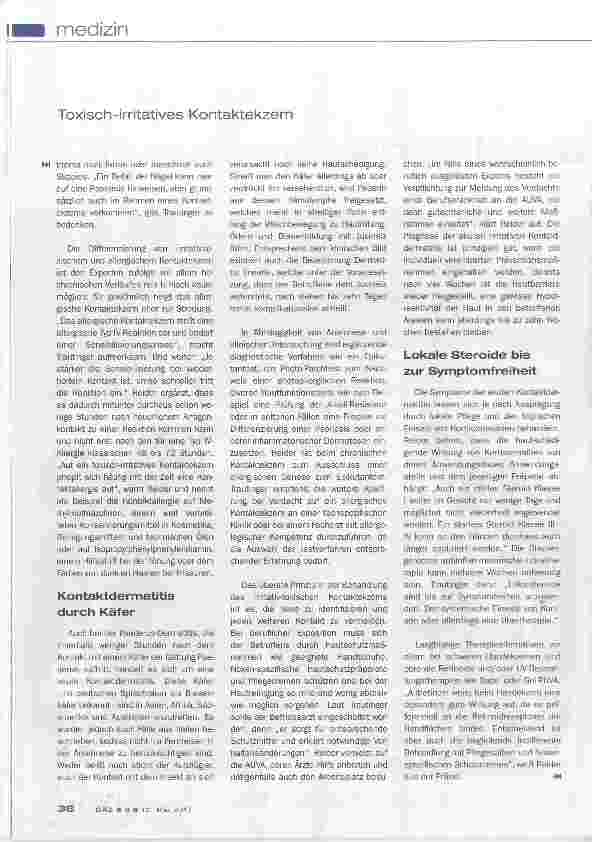 Vorschauseite 3: Oft aufgepfropft: Kontaktallergie