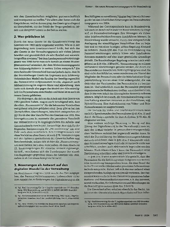 Vorschauseite 2: Ein neues Personalvertretungsgesetz für Brandenburg