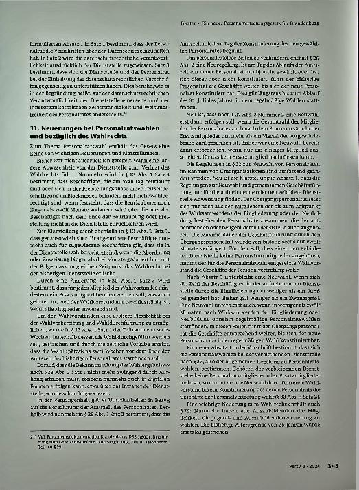 Vorschauseite 6: Ein neues Personalvertretungsgesetz für Brandenburg