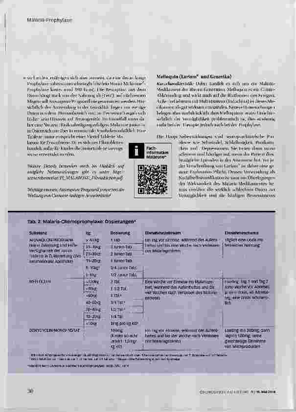 Vorschauseite 3: Malaria-Prophylaxe