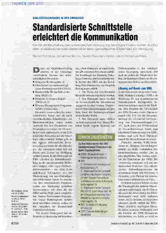Vorschauseite 1: Standardisierte Schnittstelle erleichtert die Kommunikation