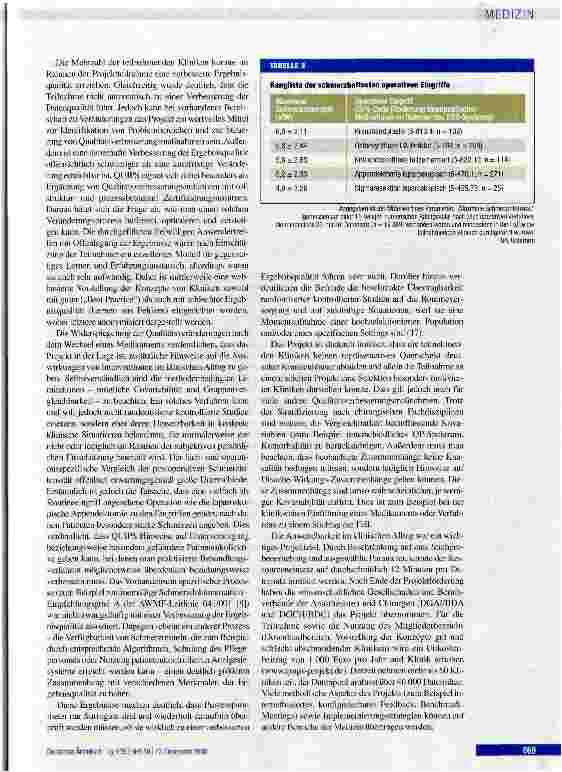 Vorschauseite 5: Qualitätsverbesserung der postoperativen Schmerztherapie