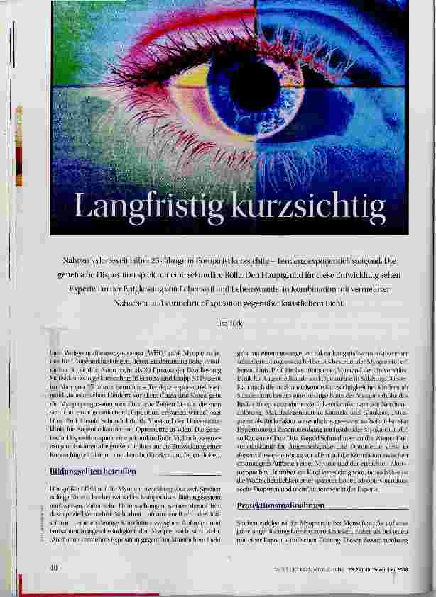 Vorschauseite 1: Langfristig kurzsichtig