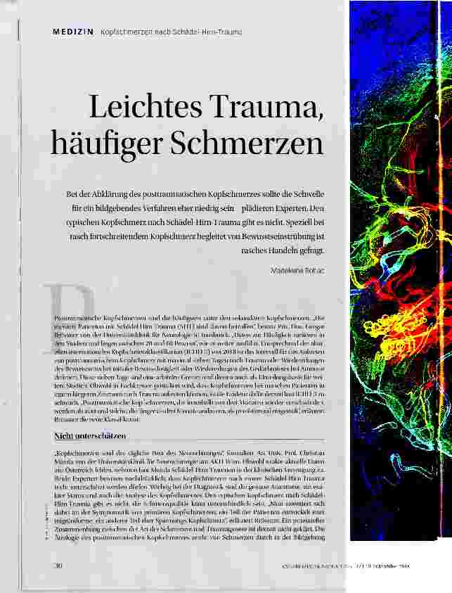 Vorschauseite 1: Leichtes Trauma, häufiger Schmerzen