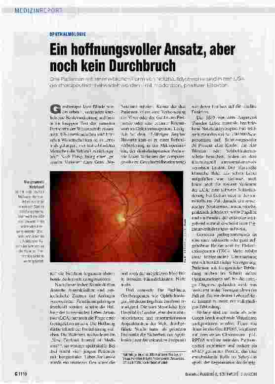Vorschauseite 1: Ein hoffnungsvoller Ansatz, aber noch kein Durchbruch