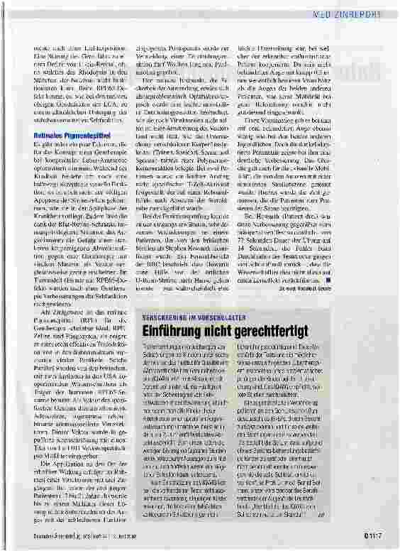 Vorschauseite 2: Ein hoffnungsvoller Ansatz, aber noch kein Durchbruch