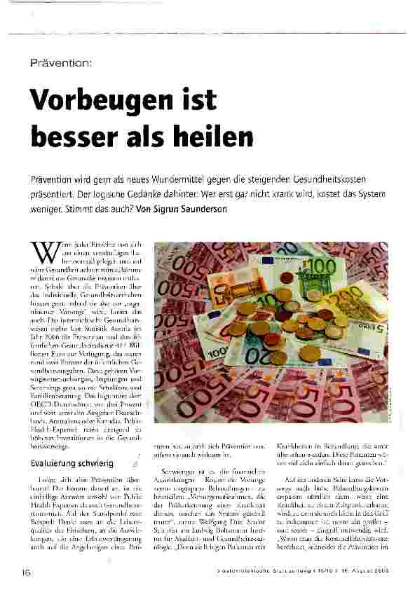 Vorschauseite 1: Vorbeugen ist besser als heilen