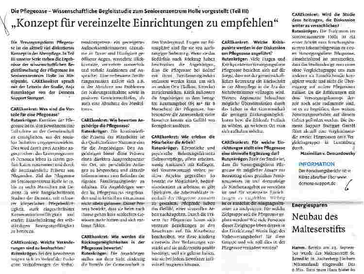 Vorschauseite 1: „Konzept für vereinzelte Einrichtungen zu empfehlen