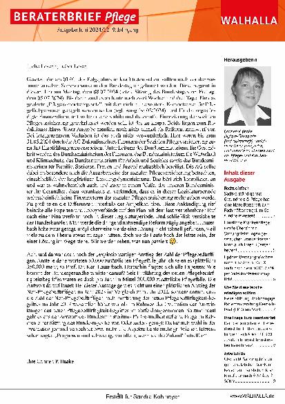 Vorschauseite 1: Beraterbrief Pflege Heft 12-2024