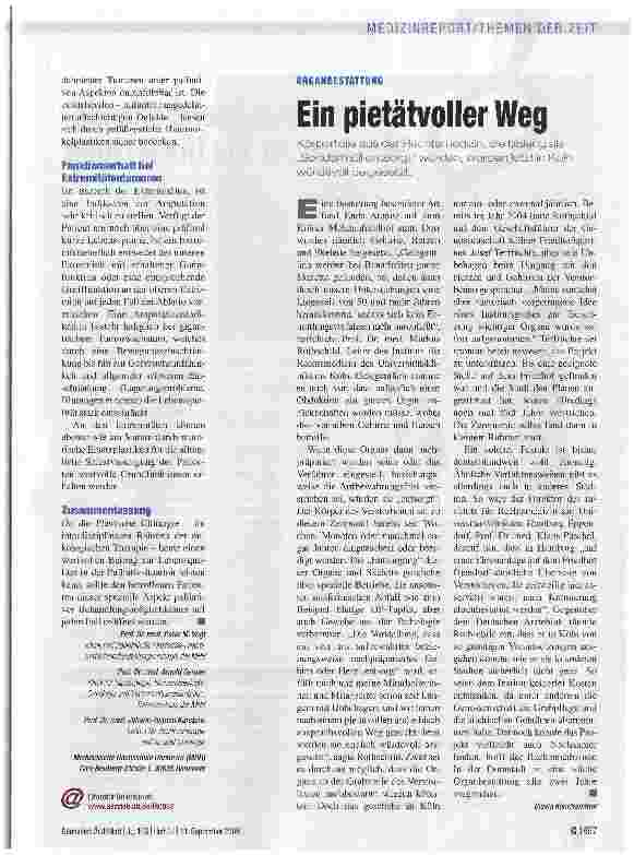 Vorschauseite 3: PLASTISCH-REKONSTRUKTIVE CHIRURGIE Palliative Therapie fortgeschrittener Weichgewebstumoren