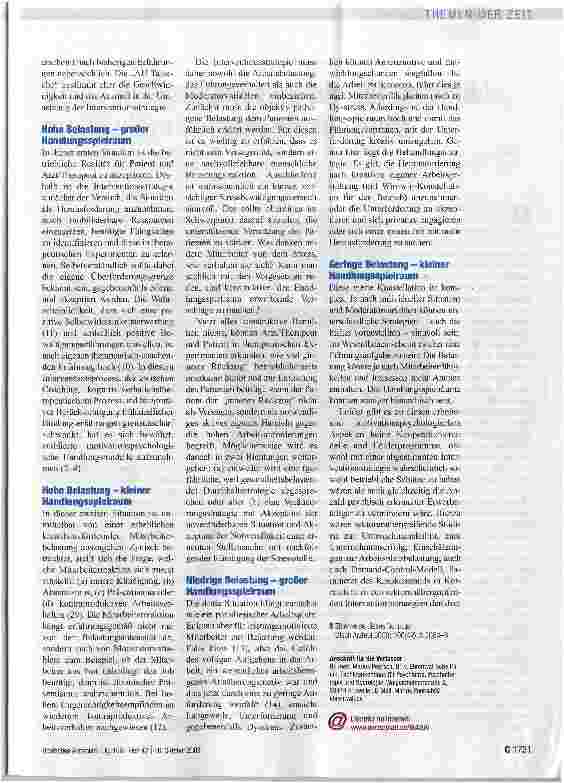 Vorschauseite 2: Durch die Arbeit psychisch krank