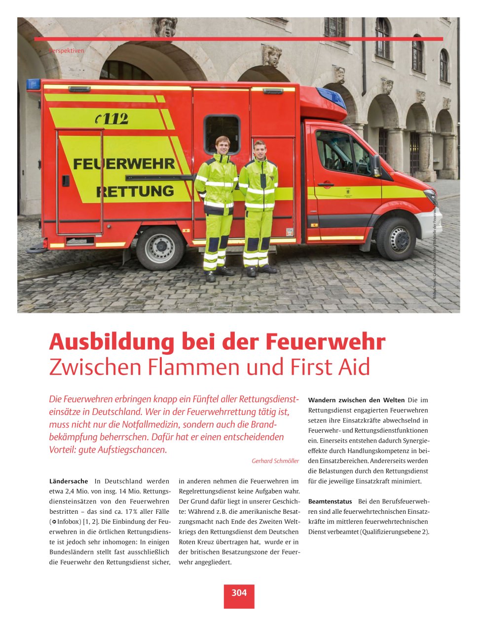 Vorschauseite 1: Ausbildung bei der Feuerwehr - Zwischen Flammen und First Aid