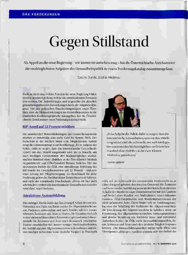 Vorschauseite 1: Gegen Stillstand