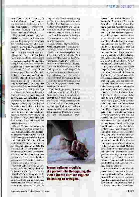 Vorschauseite 2: Was sich nicht rechnet, findet nicht statt