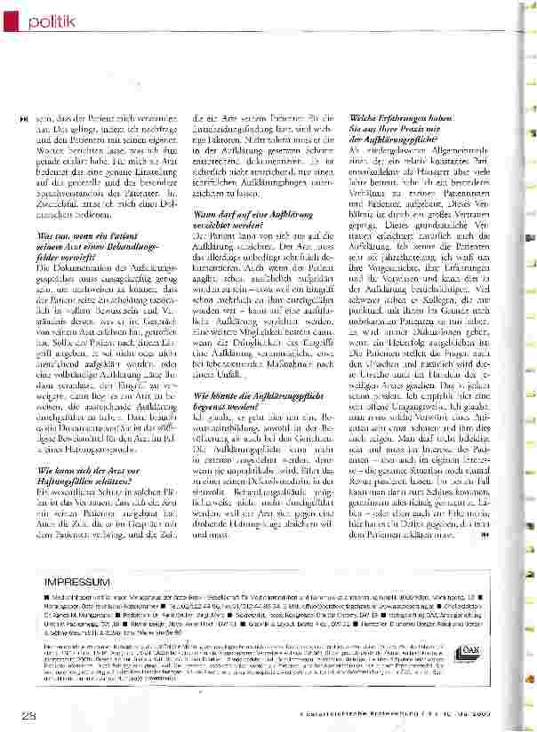 Vorschauseite 2: „Aufklärung braucht Zeit