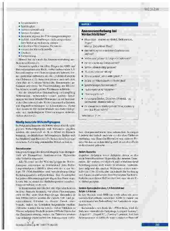Vorschauseite 3: K. -o. -Mittel: Häufigkeit, Wirkungsweise, Beweismittelsicherung