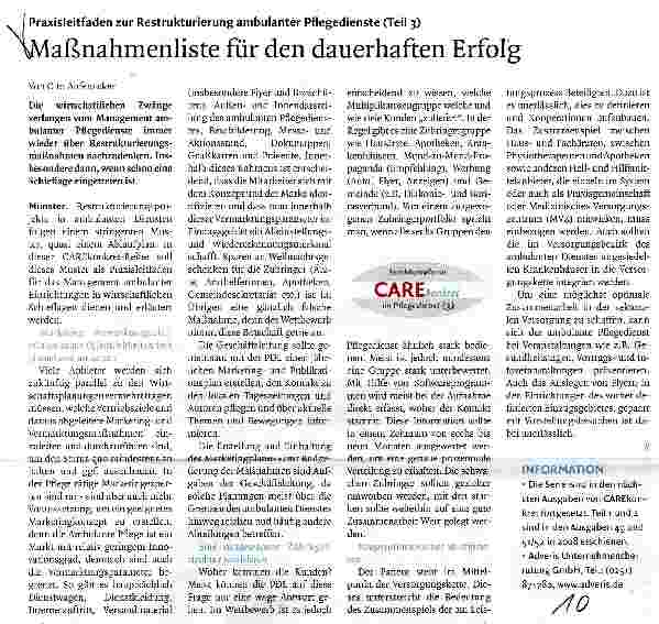 Vorschauseite 1: Maßnahmenliste für den dauerhaften Erfolg