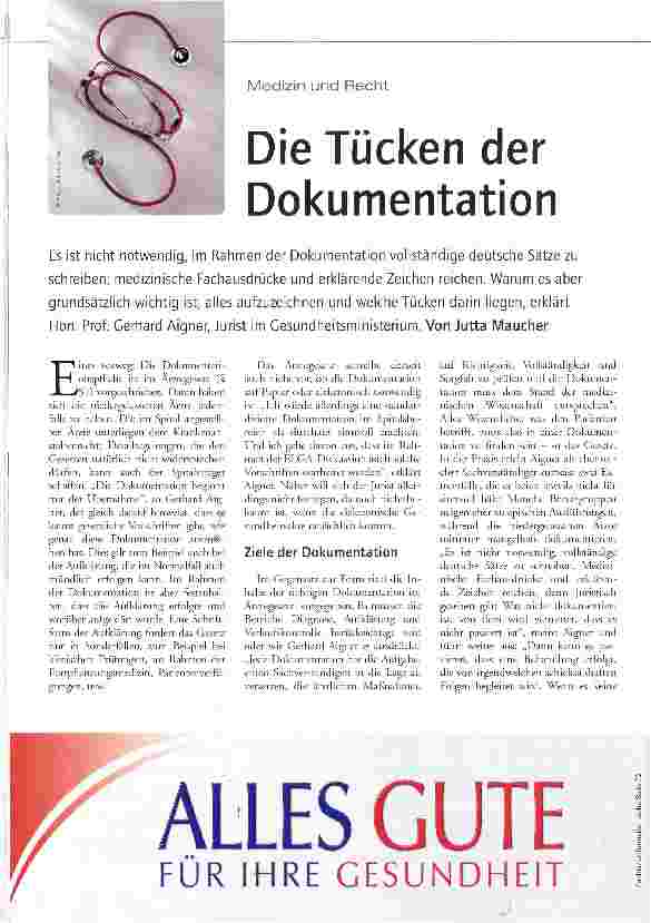 Vorschauseite 1: Die Tücken der Dokumentation