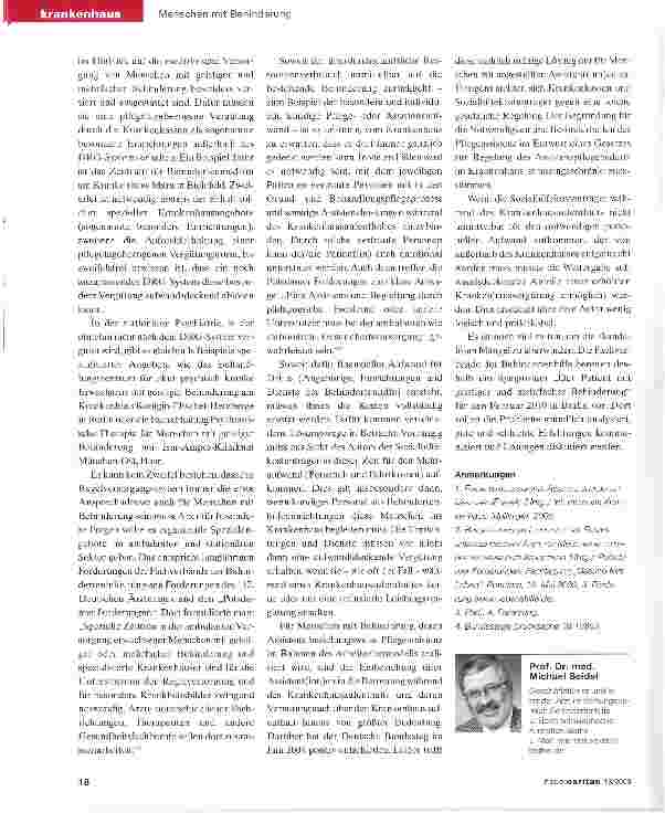 Vorschauseite 3: Behinderte Menschen überfordern das Krankenhaus