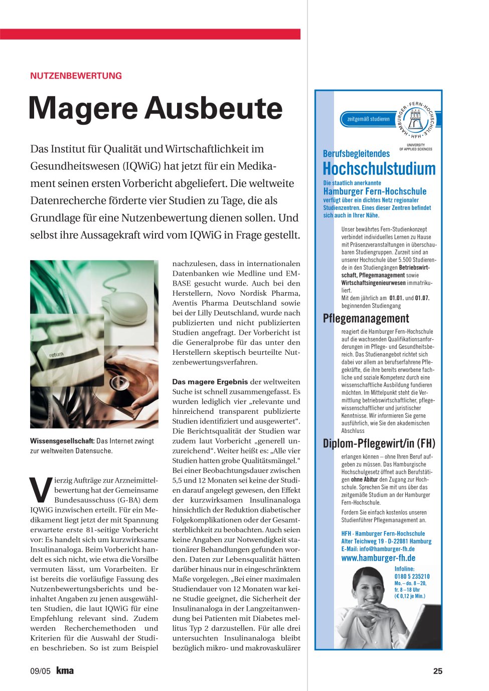 Vorschauseite 1: Magere Ausbeute