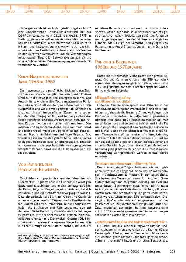 Vorschauseite 5: Entwicklungen im psychiatrischen Kontext als Chance