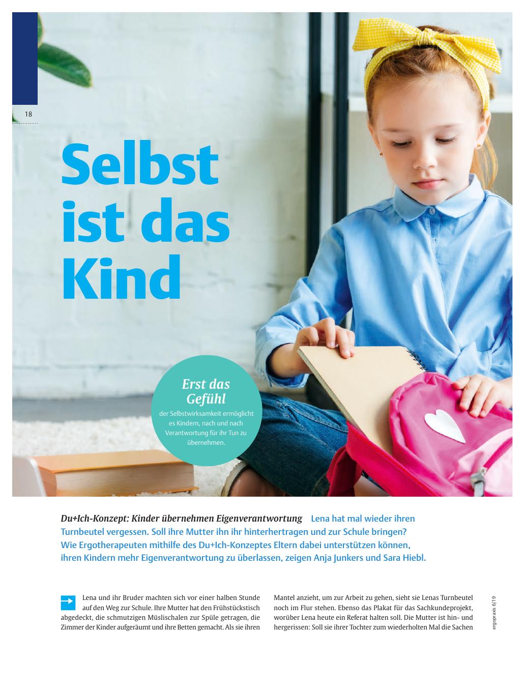 Vorschauseite 1: Selbst ist das Kind ? Du+Ich-Konzept: Kinder übernehmen Eigenverantwortung