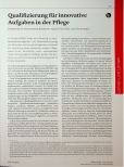 Vorschauseite 1: Qualifizierung für innovative Aufgaben in der Pflege
