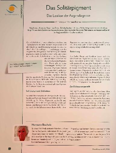 Vorschauseite 1: Das Solitärpigment Das Lexikon der Augendiagnose