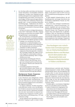 Vorschauseite 3: Nachhaltige Prozesse in der Wäscherei