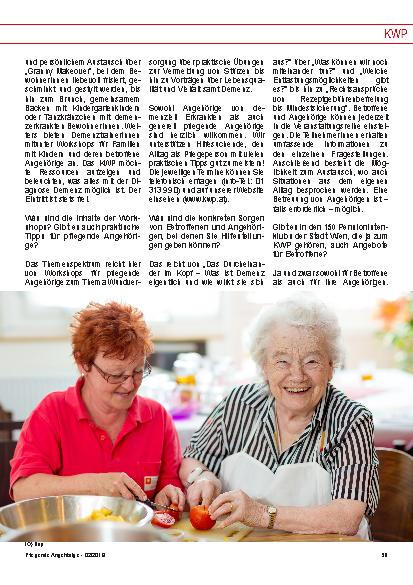 Vorschauseite 2: „Hilfe bei Demenz“ Interview mit Mag. a Gabriele Graumann