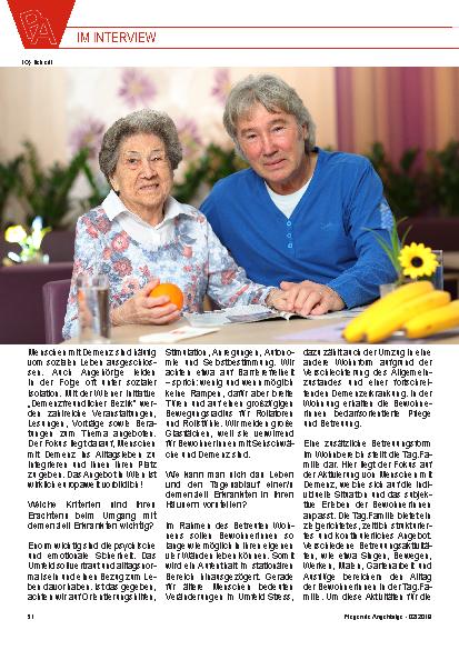 Vorschauseite 3: „Hilfe bei Demenz“ Interview mit Mag. a Gabriele Graumann