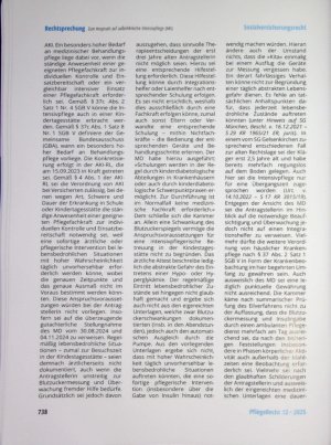 Vorschauseite 4: Zum Anspruch auf außerklinische Intensivpflege (AKI) während eines Aufenthalts in der Kindertagesstätte