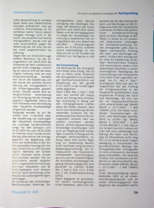 Vorschauseite 5: Zum Anspruch auf außerklinische Intensivpflege (AKI) während eines Aufenthalts in der Kindertagesstätte