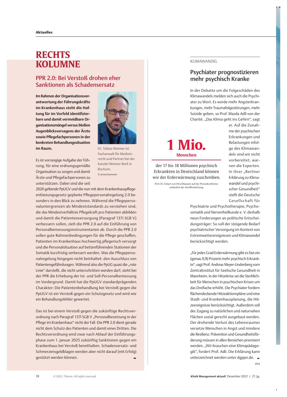 Vorschauseite 1: Rechtskolumne: DSGVO 2.0: Bei Verstoß drohen eher Sanktionen als Schadensersatz