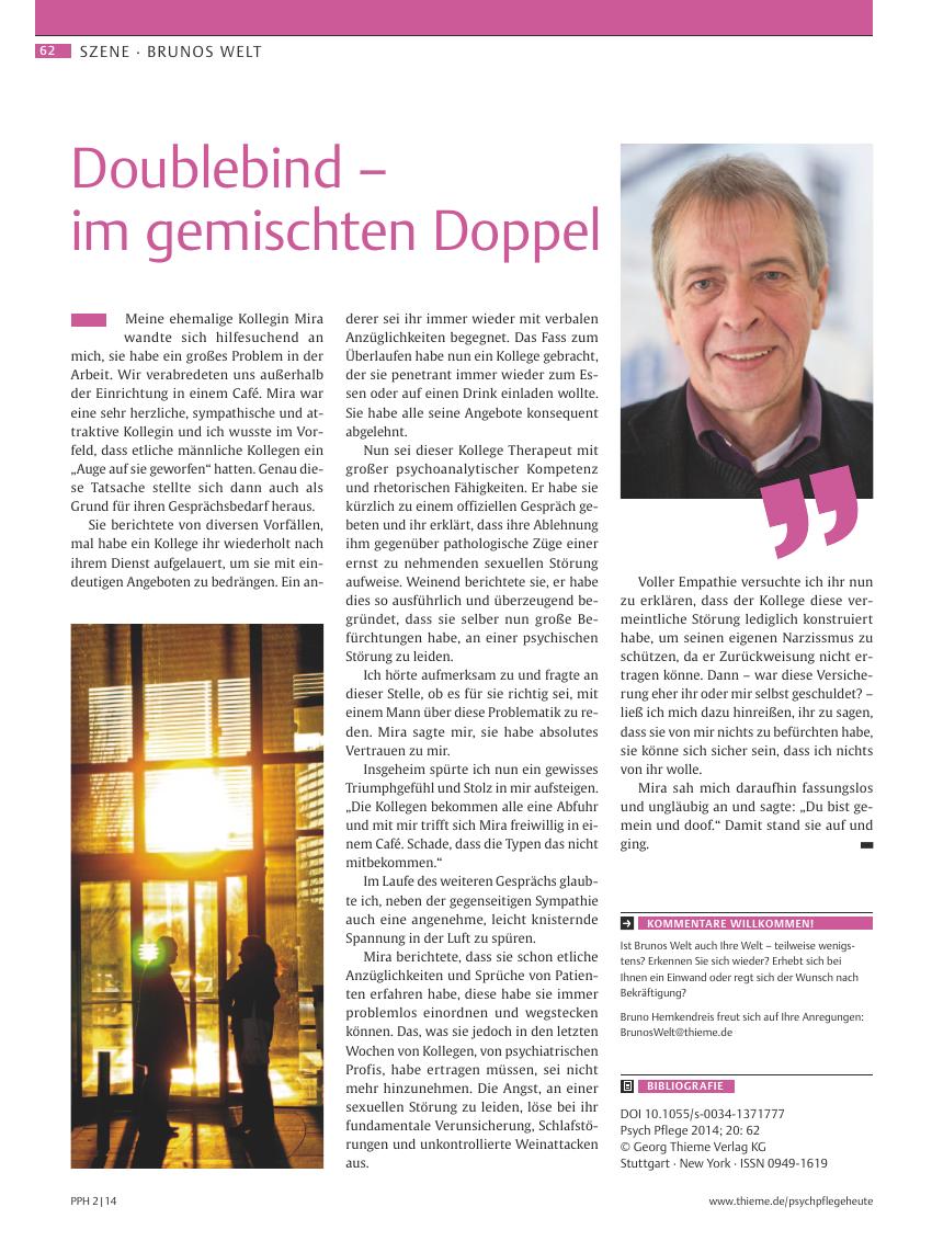 Vorschauseite 1: Doublebind ? im gemischten Doppel