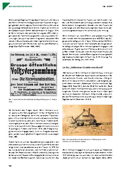 Vorschauseite 3: Die „vergessene Tochter“ des Deutschen Vereins: Henni Lehmann (1862 – 1937)