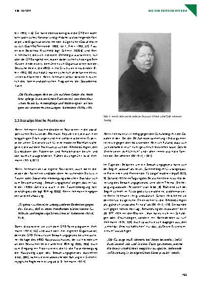 Vorschauseite 6: Die „vergessene Tochter“ des Deutschen Vereins: Henni Lehmann (1862 – 1937)