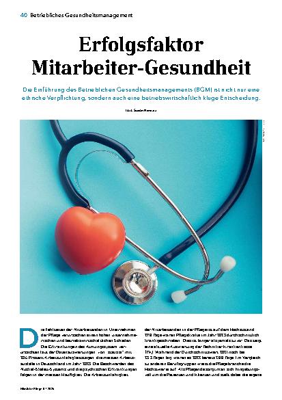 Vorschauseite 1: Erfolgsfaktor Mitarbeiter-Gesundheit